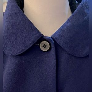 NWT KASPER ASL NAVY BLUE 2 PIECE SKIRT SUIT WITH DETACHABLE COLLAR